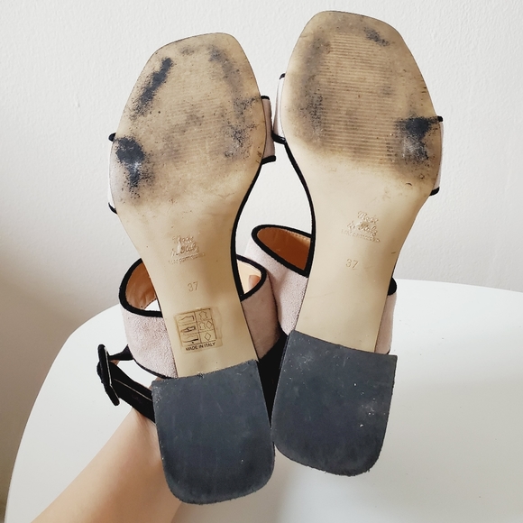 ANTHRO (Paolo Mattei) Colorblock Heeled Sandals - Picture 9 of 9